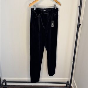 Express Black Velvet Editor Pants